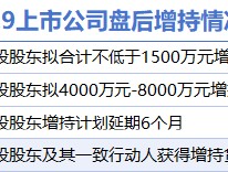 1月9日增减持汇总：三和管桩等4股增持 中科曙光等7股减持（表）