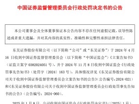 2025年1号罚单！涉两定增项目，东吴证券被罚没超1500万