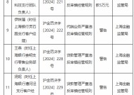 上海银行被罚200万元：贷款管理严重违反审慎经营规则、代理销售业务严重违反审慎经营规则